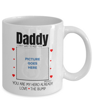 Load image into Gallery viewer, Happy Father's Day Mug - Daddy My Hero Love Bump - Personalised Coffee Mug - wm5046