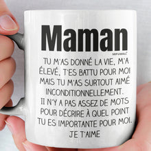 Load image into Gallery viewer, Maman Je T&#39;aime - Tasse de café - Cadeaux rigolos - wm5041
